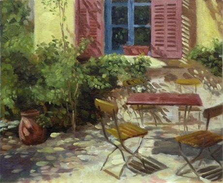 "Provencal Terrace" 30 x 25cm
£350 framed £295 unframed